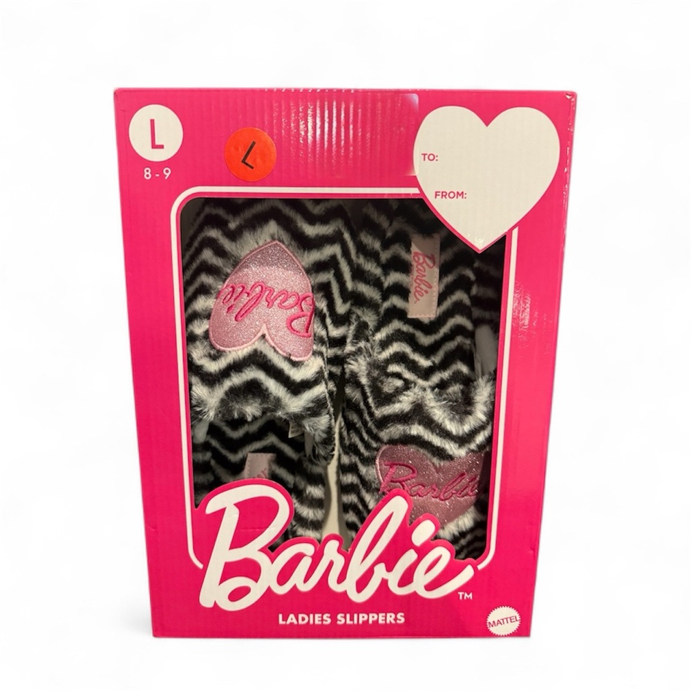 Barbie Pink zebra Slip-On Memory Foam Footwear